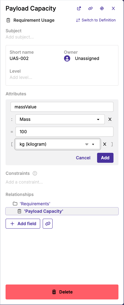 Adding payload documentation
