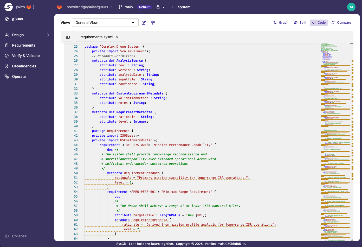 Code view requirements